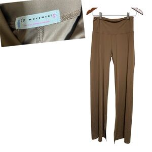 fp movement HIGH WAISTED BUTTERY WIDE LEG LEGGINGS WITH INSIDE SPLIT HEM | S